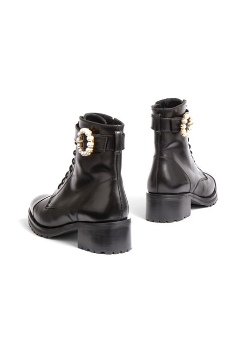 MARTINA PEARL TRIM ANKLE BLACK 3