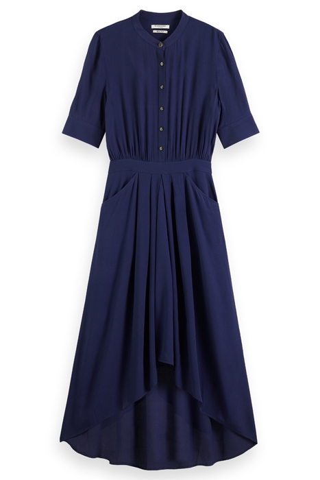 HIGH LOW HEM MIDI DRESS NAVY BLUE 3