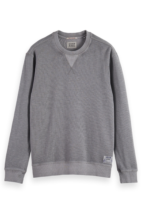 GARMENT-DYED STRUCTURED SWEATSHIRT SEAL GREY 1
