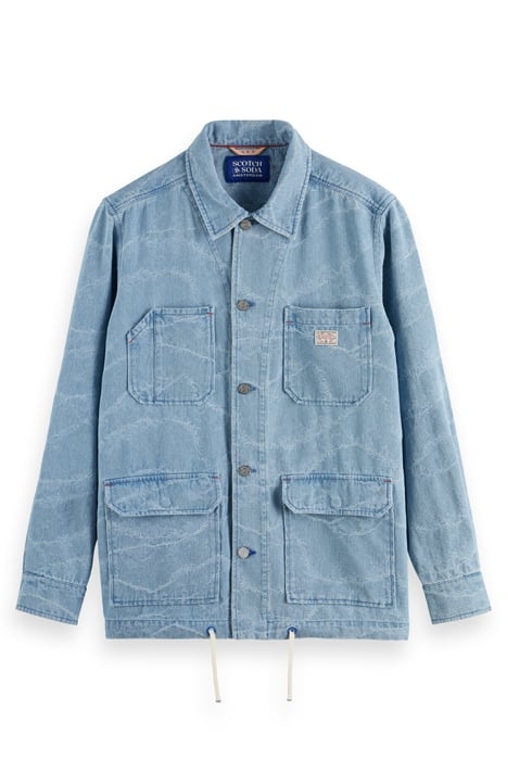 DENIM WAVES JACQUARD WORKWEAR JACKET INDIGO WAVE JACQUARD 1