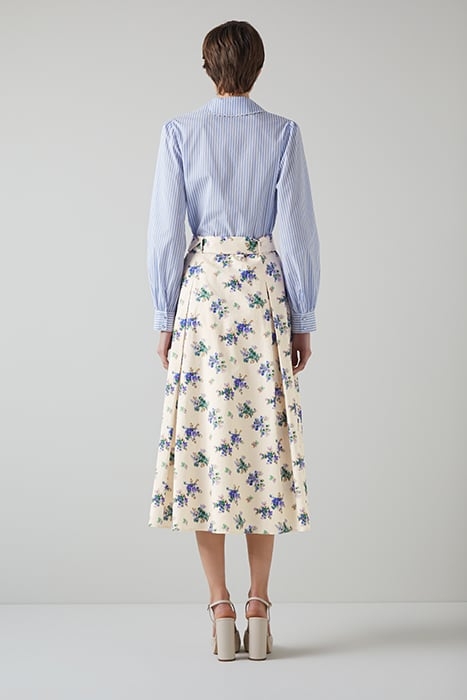 ELODIE BELTED MIDI SKIRT CREAM 2