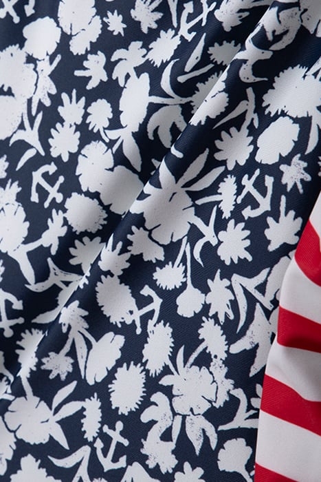 ONEPIECE PRINTED BATHING SUIT WITH RUFFLE DETAIL ANCHOR FLOR 3