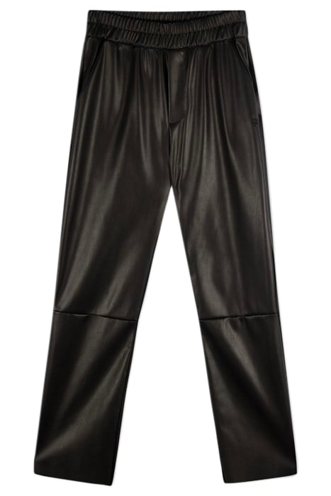 LEATHER LOOK FLARED JOGGER BLACK 3