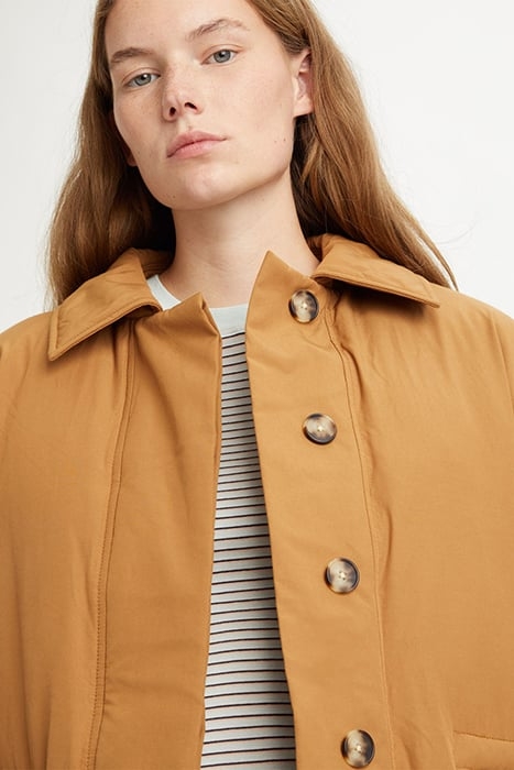 PUFFER SINGLE BREASTED COAT BROWN 4