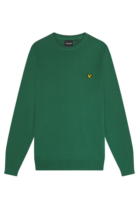 COTTON CREW NECK JUMPER ENGLISH GREEN 4