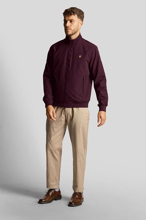 MESH BACKED FUNNEL NECK JACKET BURGUNDY 3