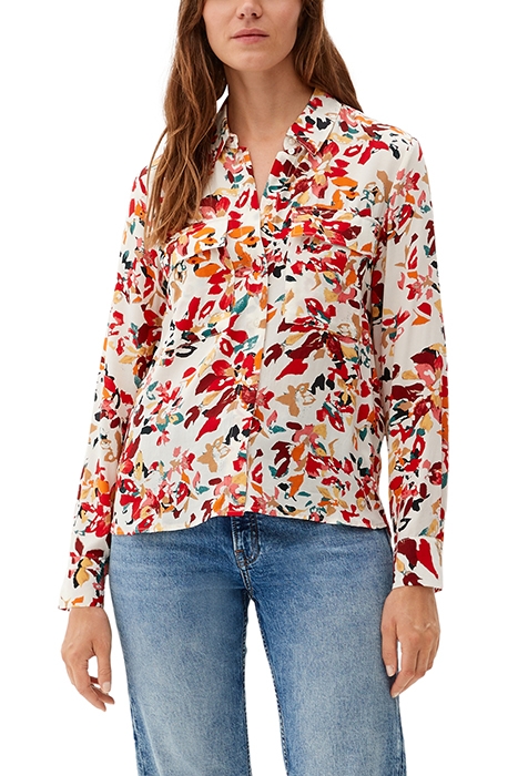 S.OLIVER BLOUSES ALLOVER PRINT RED 1