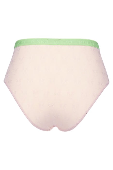 INCANTO 2 SLIP PIZZO INDEMAGLIATO JACQUARD C/LOGO PINK/GREEN 2