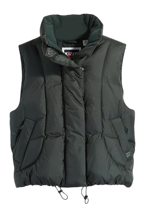 PILLOW PUFFER GILET IN GREEN 3