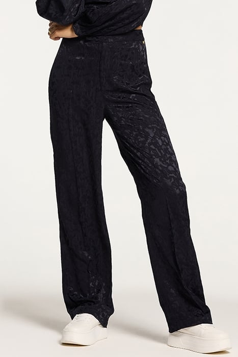 LADIES MILANO TROUSERS FOREST JAQUARD DARK NAVY BLUE 1