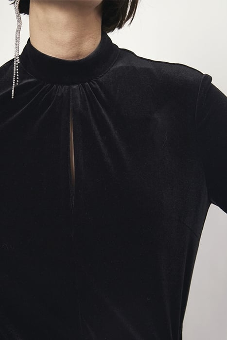 SLOANE VELVET DRESS RAVEN 4