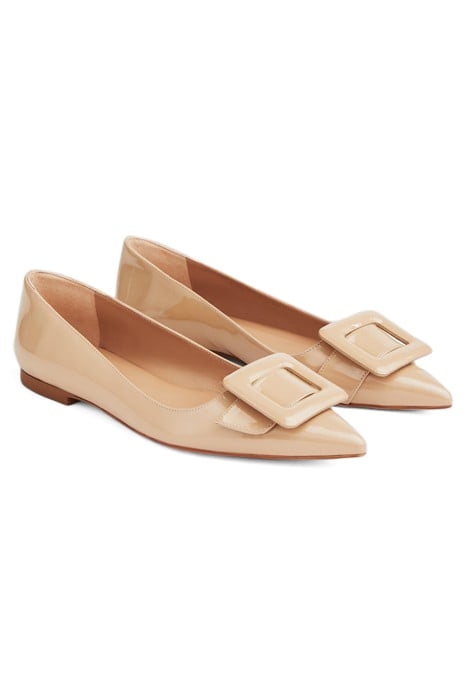 DEVON LEATHER BALLERINA SHOES BEIGE 2
