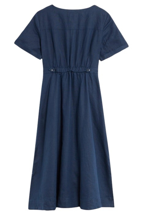 IVY LINEN MINI DRESS DARK NAVY 2