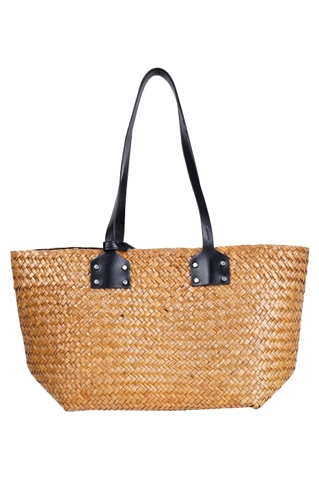 MOSLEY STRAW TOTE ALMOND BEIGE 1