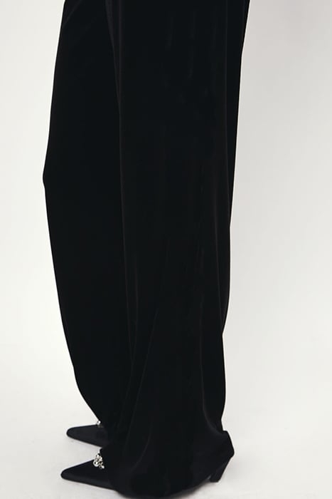 ALVIE VELVET PALAZZO PANTS RAVEN 4