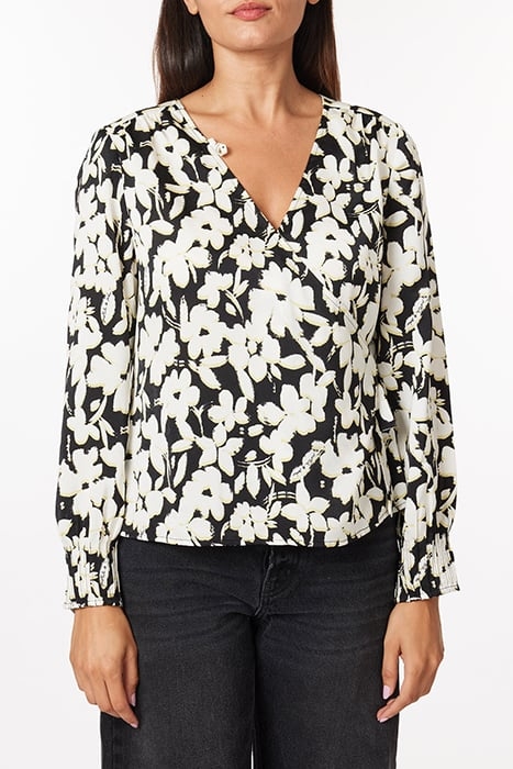 WRAP BLOUSE BLACK NIGHT FLORAL 3