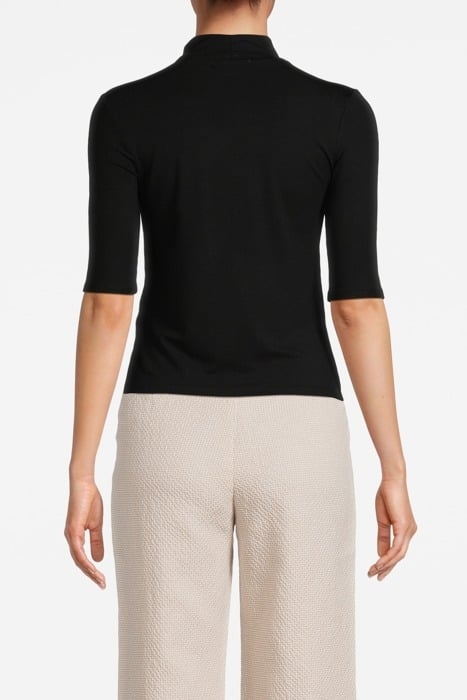 ELBOW SLV MOCK NECK TEE BLACK 3