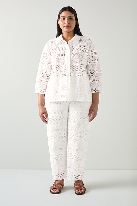 EDIE BRODERIE STRAIGHT JEANS WHITE 1