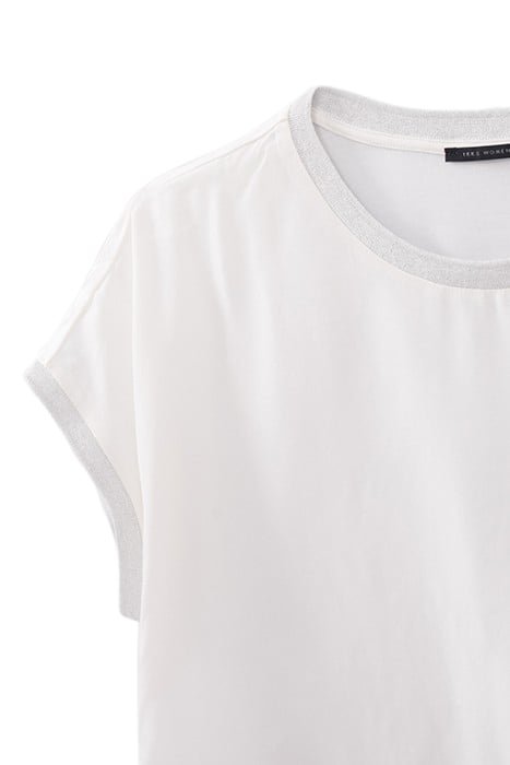 OFF-WHITE MIXED FABRIC TOP TO TIE ON SIDE OFF-WHITE 5