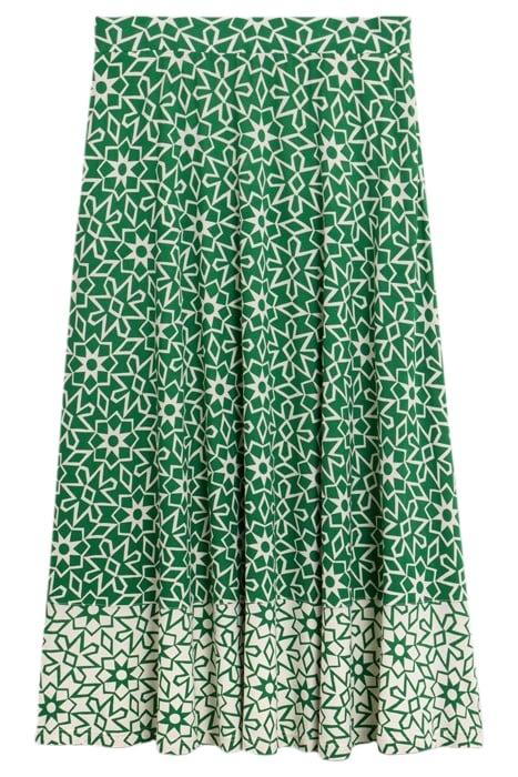 JADA ECO VERO MAXI SKIRT GREEN PRINTED 2