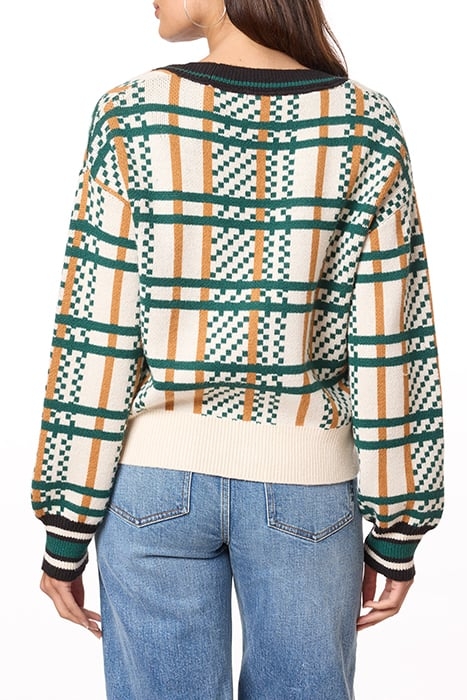 SWEATER CARDIGAN EGGNOG/RAINFOREST/MEERKAT 3