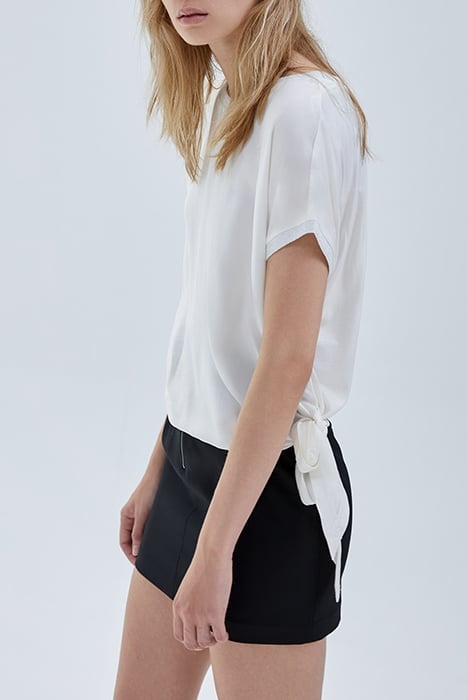 OFF-WHITE MIXED FABRIC TOP TO TIE ON SIDE OFF-WHITE 2