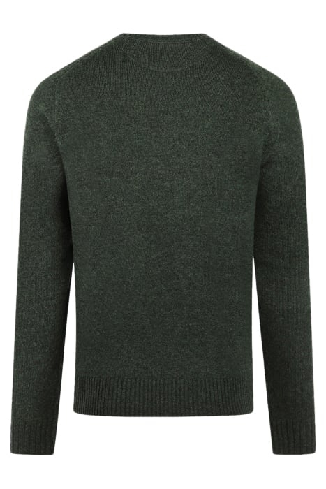 LAMBSWOOL CREW NECK SWEATER DARK SAGE 2