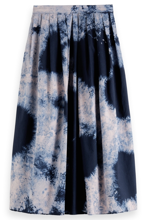 BLEACH PRINT SKIRT ICE DYE NAVY 5