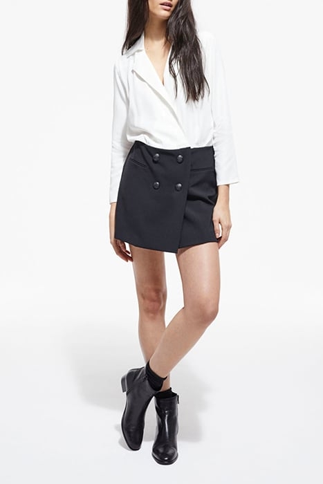 ROBE COURTE DETAIL JUPE/CHEMISIER BLACK WHITE 3