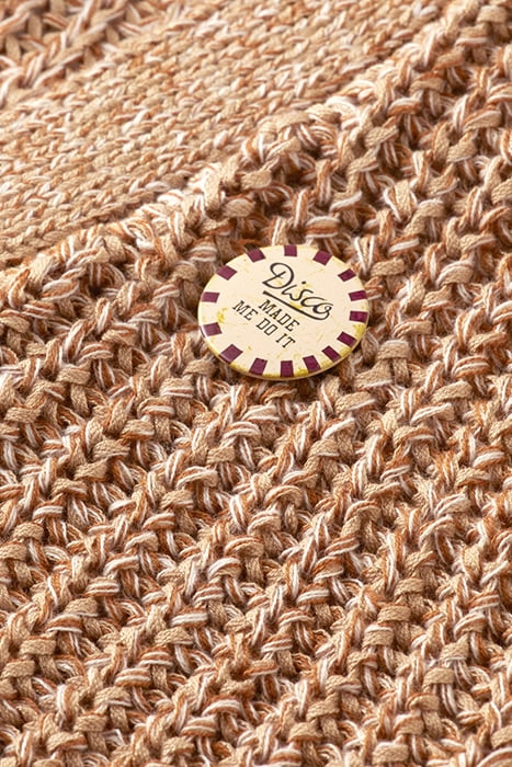 GIRLS KNITTED CARDIGAN SAND CHOCOLATE MELANGE 7