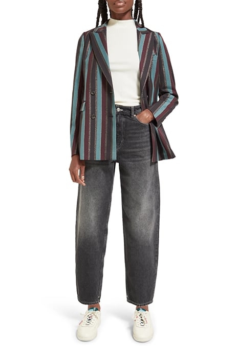 STRIPED DOUBLE BREASTED BLAZER HERITAGE LUREX STRIPE 7