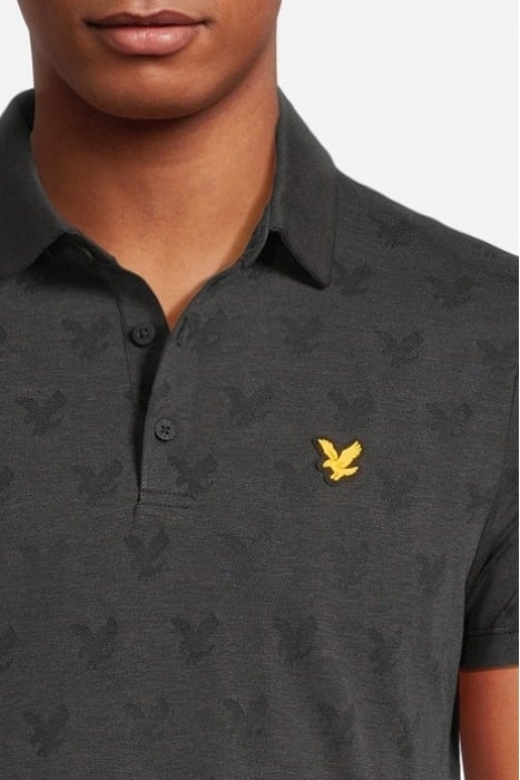 JACQUARD POLO SHIRT JET BLACK 4