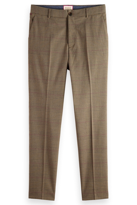 SEASONAL - SLIM TAPERED YARN-DYED CHECK CHINO TAUPE CHECK 3