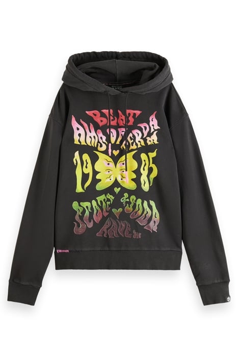 AMSTERDAM BEAT RELAXED FIT WASHED HOODIE EVENING BLACK 4