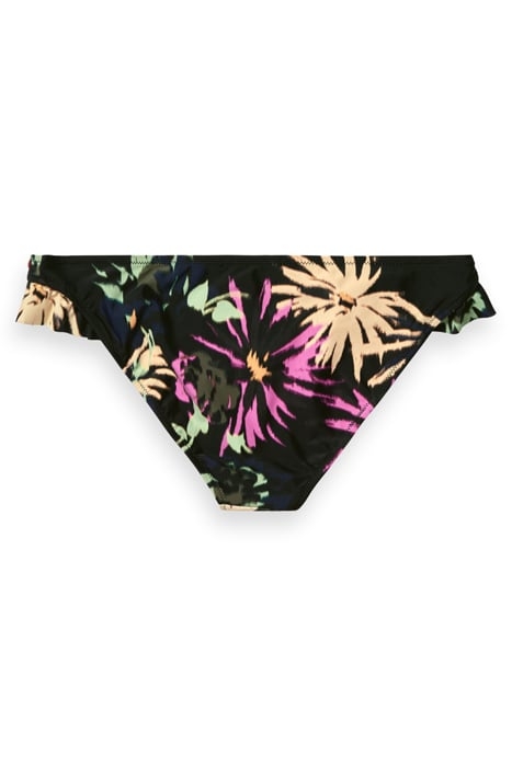 BIKINI BOTTOM WITH RUFFLE ASTER BLACK 4