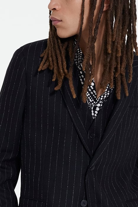 VESTE COSTUME RAYURES BLACK WHITE 6