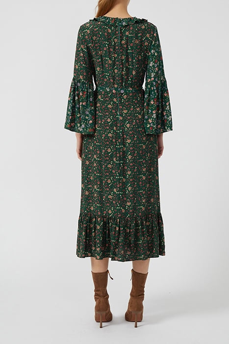 ANNIFRIDA DELPHINE WRAP DRESS GREEN 2