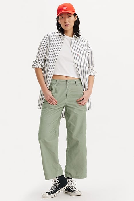 LTWT WIDE-LEG & FLARED JEANS PANT GREEN 5
