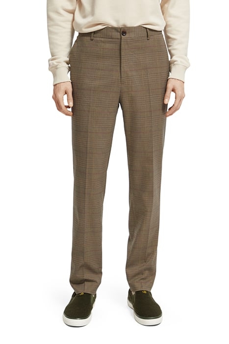 SEASONAL - SLIM TAPERED YARN-DYED CHECK CHINO TAUPE CHECK 1