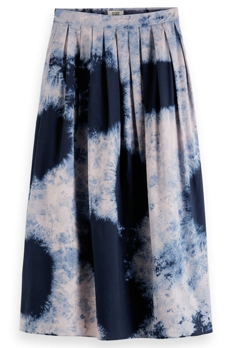 BLEACH PRINT SKIRT ICE DYE NAVY 4