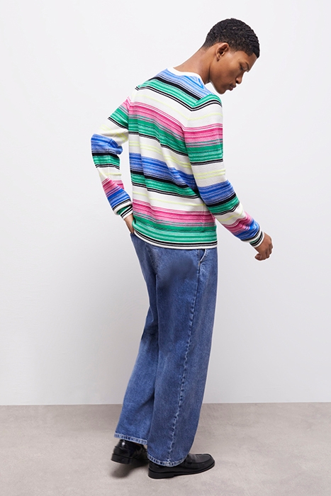 PULL COL ROND AVEC DEGRADE DE COULEURS MULTICOLOR 5