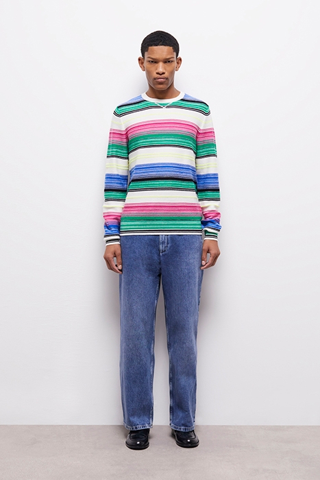 PULL COL ROND AVEC DEGRADE DE COULEURS MULTICOLOR 2