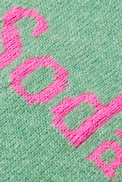 INTARSIA CLUB SODA PULLOVER FROZEN MINT 8