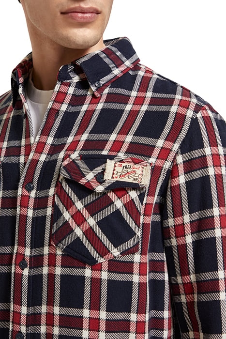 ARCHIVE DOUBLE FACE TWILL CHECK RED BLUE CHECK 6