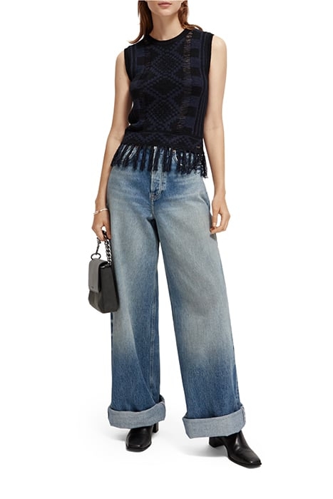 FRINGE HEM KNITTED TANK TOP NIGHT 3