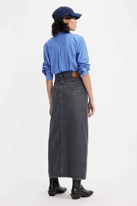 ANKLE DENIM SKIRT GREY 2