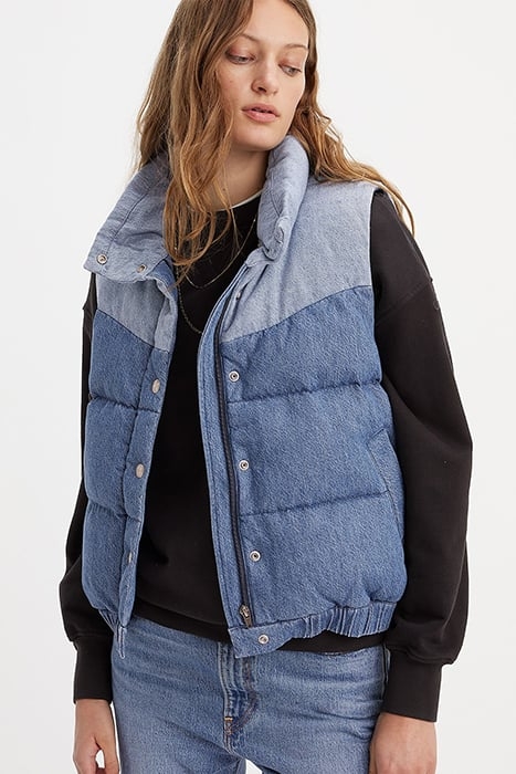 PADDED GILET IN DENIM 5