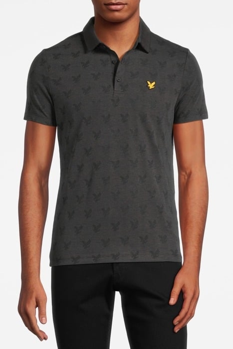 JACQUARD POLO SHIRT JET BLACK 1