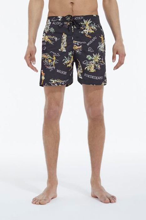 MAILLOT DE BAIN IMPRIME ALOHA BLACK 1