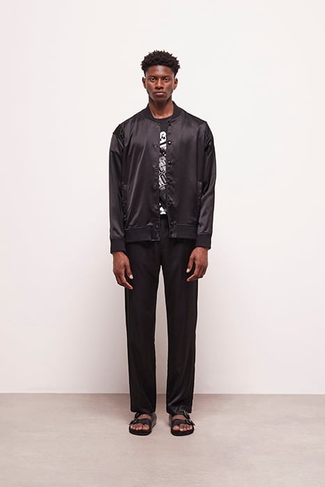 BLOUSON ZIP MILIEU DEVANT ET POCHES COTE BLACK 1